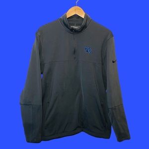 Nike Black Quarter-Zip Pullover with Blue UK Logo